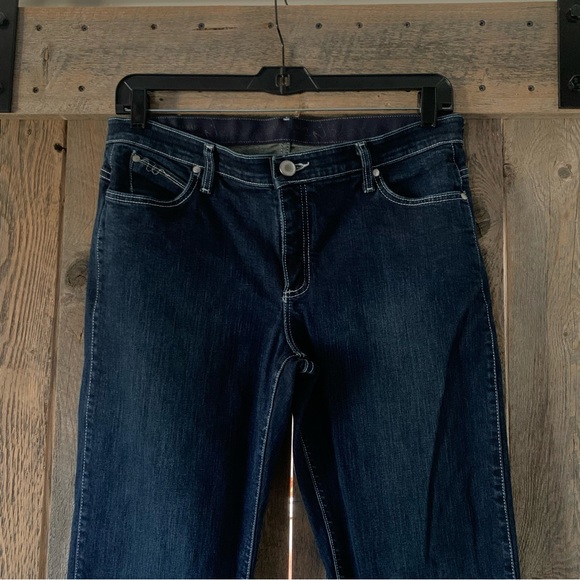 Women’s 13/14 x 34 WRANGLER Q BABY Dark Blue Jeans Bootcut Embellished - Picture 2 of 16